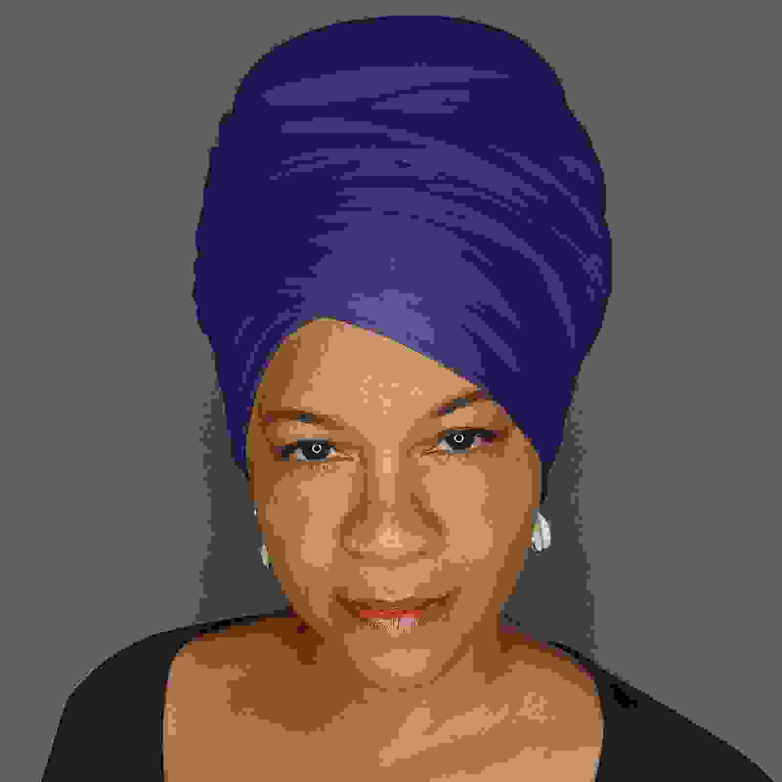 Navy blue tube headwrap for locs, sisterlocks, and dreadlocks. A bold and elegant hair accessory for any occasion.