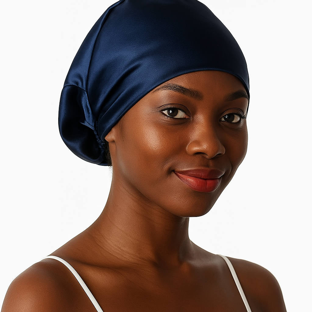 Silk Bonnet voor Starter Locs, Afros, Cornrows, Krullend Haar en Korte Natuurlijke Haartypes