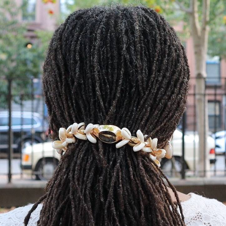 Cowrie Bracelet/Hair tie for Braids, Locs, Sisterlocks Perfect for Memorial Day 2024