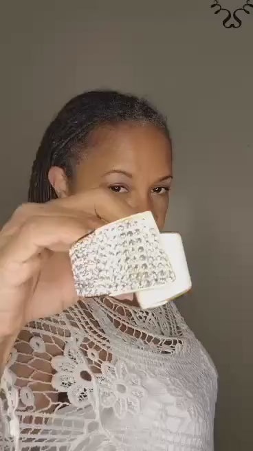 Haarklem met een Rhinesteentjes  voor Locs, Dreadlocks, Vlechten en Krullen