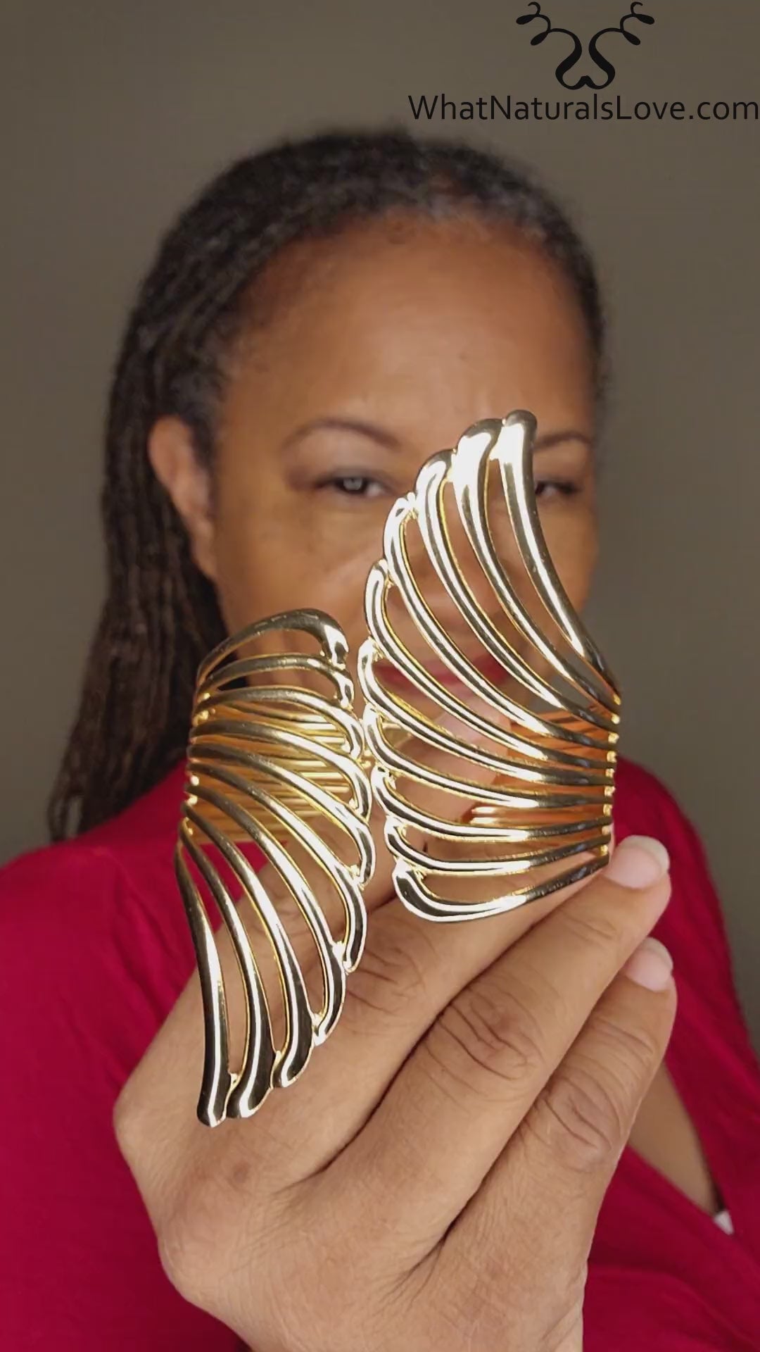 Aurora Vleugel Manchetten – Goud &amp; Zilver voor Locs, Sisterlocks, Dreadlocks en Vlechten