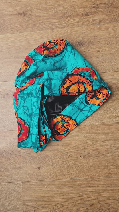 8-in-1 Veelzijdige Hoofddoek Blauw Oranje