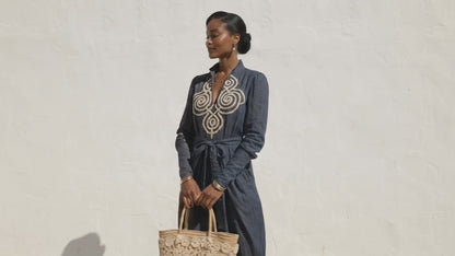 Boho Chic Geborduurde Polyester Jumpsuit – Statement Set met Strikeluxus