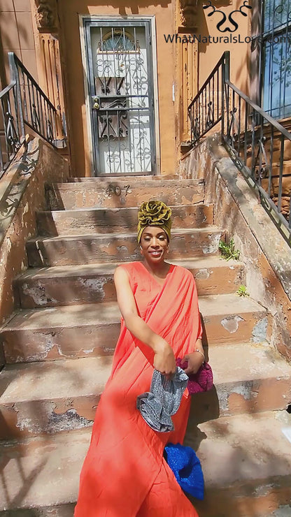 Voorgewikkelde Bloementurban